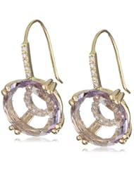 Suzanne Kalan "Vitrine" Round Rose de France and Diamond Earrings , .35ct
