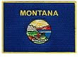 Montana State Flag Embroidered Patch Iron-On MT Emblem