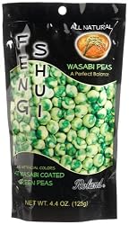 Roland Feng Shui Wasabi Peas, 4.4-Ounce Bags (Pack of 12)