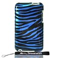 Hard Shell Skin Case Zebra For Apple iPod Touch 8GB 32GB 64GB 3rd Generation iTouch + Includes a 4-inch eBgivalue Determination Hand Strap (Blue)