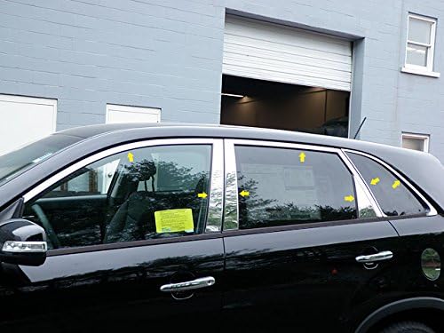 AutoZ Chrome Trim Stainless 14 Piece Window Package 2011-2015 KIA SORENTO 4-Door