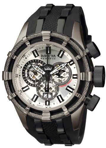 Invicta Men's 0197 Reserve Collection Bolt Chronograph Black Polyurethane Watch