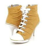 Bamboo Pleaty06 Ankle Boots Yellow