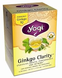 Yogi Ginkgo Clarity, Herbal Tea Supplement, 16-Count Tea Bags (Pack of 6)