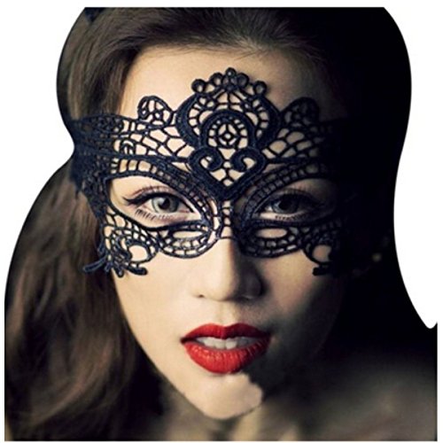 Outop Sexy Lace Eyes Mask for Masquerade Party Fancy Dress Black Plus Bag