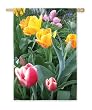 Spring Tulips Silk Reflections Garden Size Flag