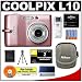 Nikon Coolpix L10 Digital Camera & 2-Year Extended Warranty + Case + Cameta Bonus Kit