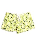 Verona - Little Girls Board Short, Lime Green with Flowers