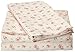 Amrapur Microfiber Sheet Set | Luxuriously Soft 100% Microfiber Rose Printed Bed Sheet Set with Deep Pocket Fitted Sheet, Flat Sheet and 2 Pillowcases , 4 Piece Set,  Queen