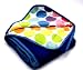 Fleece Picnic Blanket-blue with polka dots