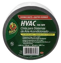 Duck 673753 1.88-Inch-by-120-Yard UL 181B-X Listed Flex Foil Tape, Silver
