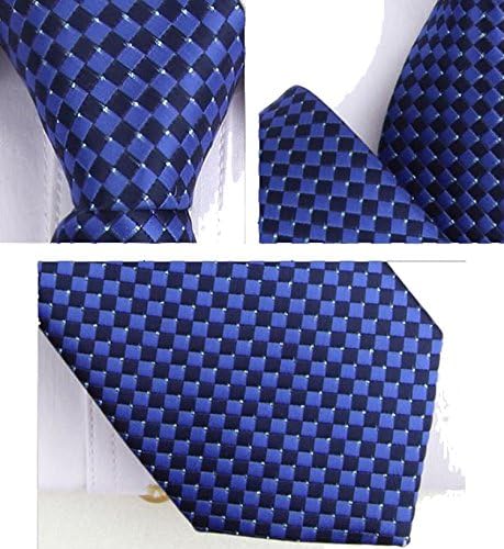 Slim Pre-tied Tie Blue Checker One Size