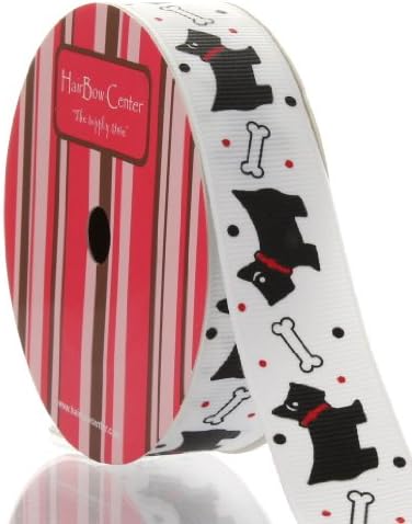 7/8" Scottie Dog Grosgrain Ribbon 10 Yard