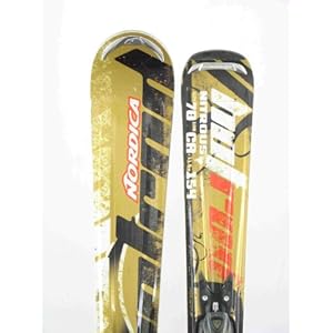 Used Nordica Hot Rod Nitrous Shape Ski with Binding 162cm C slices