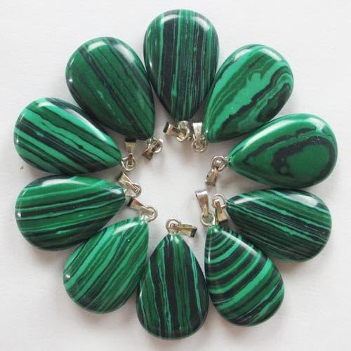 Beautiful 10pcs Malachite Teardrop Pendant Bead