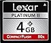 Lexar Platinum II 4 GB 80x CompactFlash Memory Card LCF4GBBSBNA080
