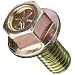 Grade 8 Steel Flange Bolt, Zinc Yellow-Chromate Plated Finish, Hex Head, UNC Threads, Hex Head, Meets IFI-111 (2002)/SAE J429 (1999)/ASTM B633 Specifications, 3/8"-16 Thread Size, 3/4" Length, Fully Threaded, Pack Of 25