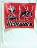 Nebraska Cornhuskers National Champions Car Flags - 1 Pair