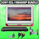 Sony Bravia M-Series KDL-19M4000/P 19-Inch 720p LCD HDTV (Pink) + Sony DVD Player w/ Deluxe Accessory Kit