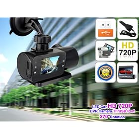 2.0" TFT LCD 8 LED Car HD 720P DVR Camera Recorder TF/USB Port 270�Rotation (H190)
