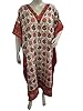 Red Kaftan Floral Print Lounge Wear Boho Caftan