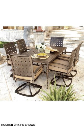 Martha Stewart Living™ Clover Beach Seven - piece Dining Set, SEVEN PIECE SET, GOLDEN BRONZE