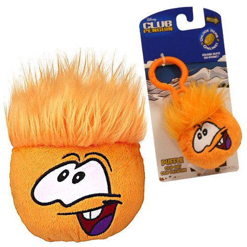 Club Penguin Puffle And Clip On ~ Orange Combo Deal With Coin Codes [Toy]
