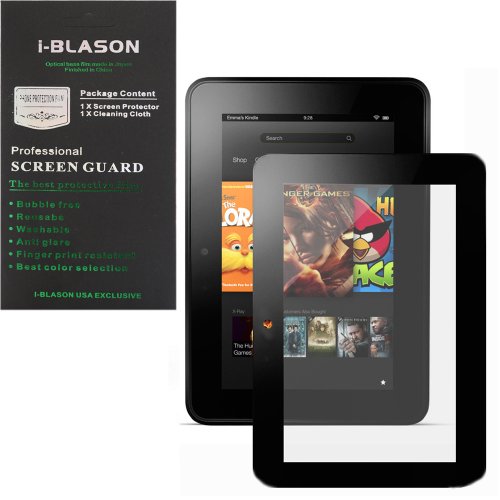 i-Blason HD Matte Anti Glare Bubble Free Screen Protector for Kindle Fire HD 8.9" Inch Tablet 4G LTE Wifi Reusable (Black)