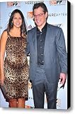 Luciana Barroso, Matt Damon At Arrivals Canvas Print / Canvas Art - Artist Everett
