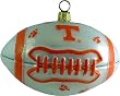 Tennessee Volunteers Football Blown Glass Ornament