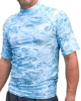 Loose Fit Men's Rash Guard UPF 50+ UV Protection Surf Swim Shirt Rashie Short Sleeve Rashguard Tee