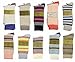 Fine Fit Mens Designer Dress Socks Argyle & Striped Size 10-13 (10 Pairs)