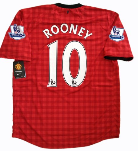Rooney #10 EPL Manchester United Home Soccer Jersey Football Shirt 2012-13 (L)