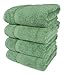 SALBAKOS - 100% Turkish Cotton Heirloom Quality Wash Cloth, Hand, Bath, Bath Sheet Towels and Bath Rugs & Mats (Green, 4 Bath Towels)