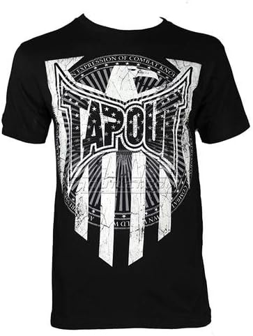 One Punch Tapout Capitalized Black Men's T-Shirt (CAP) Large