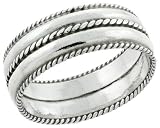 Sterling Silver 5/16 (8mm) Bali Design Band