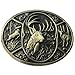Hunter Deer Hunting Western Woods Buck Southern Antler Head Belt Buckle