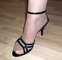 Trendige Sandalette Satin-Optik/Kunstleder schwarz Gr. 39