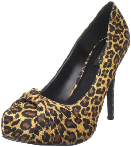 Pleaser Women's Safari-06/T Ankle-Strap Sandal,Leopard Print,6 M US