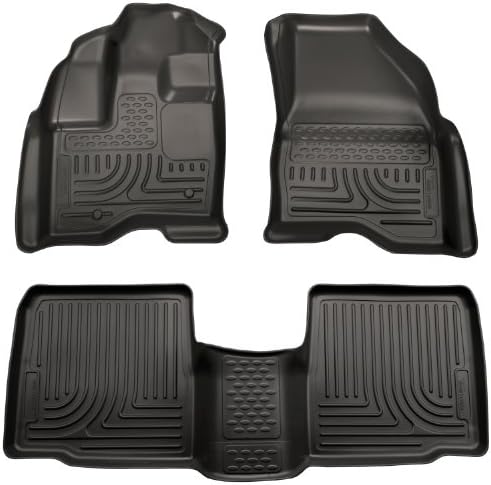 2011-2014 Ford Explorer - WeatherBeater Floor Mats Liners - Husky Black Front &amp; Rear