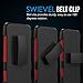 MoKo Moto Droid Maxx 2 Case - Full Body Rugged Holster Cover with Swivel Belt Clip for Motorola Moto Droid Maxx 2 / Moto X Play Smartphone 2015 Edition, RED (Not for Moto X Previous Generations)