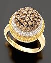 Le Vian 14k Gold Chocolate, White & Yellow Diamond Dome Ring (1-3/4 ct. tw.)