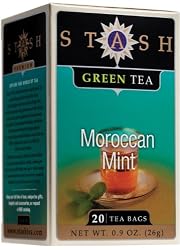 Stash Premium Moroccan Mint Green Tea, Tea Bags, 20-Count Boxes (Pack of 6)