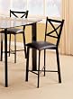 Black Metal Counter Dining Chairs By Coaster Furniture
