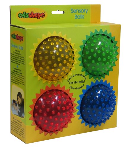 Edushape See-Me Assorted Sensory Balls, Translucent, 4 Pack