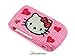 Smile Case Hello Kitty Pink Heart Bling Rhinestone Crysal Jeweled Snap on Full Cover Case for Blackberry Curve 8520 8530 9300 (8520-4 Hearts) thumb
