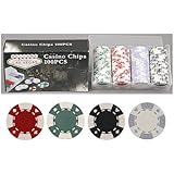 100 11.5 gram Poker Chips in Welcome to Las Vegas Gift Box; Choose from Several Designs