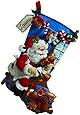 Bucilla 18-Inch Christmas Stocking Felt Applique Kit, The Workshop