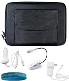 Kindle Professional Package: Amazon Kindle Elite Package: Amazon Kindle 9.7" Amazon Kindle DX Black Hard Cube Carrying Case + eBook Reader LED Travel Booklight + Amazon Kindle Car Charger + Wall Charger