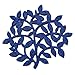 Dulce Cocina Set of 6 Large 4.5 inch Size Blue Tree Felt Coasters Wedding Decorations